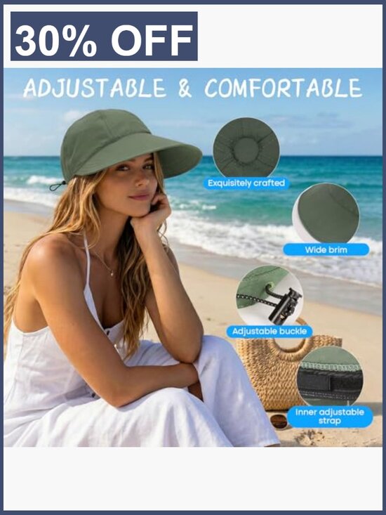 Wide Brim Sun Hat UV Protection Packable Adjustable Lightweight main image 4